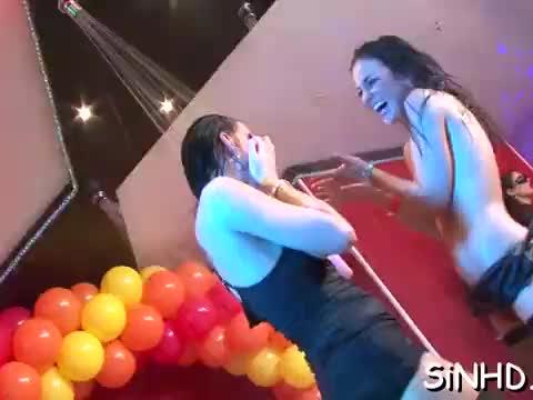 Gals are drenched during orgy party with longing