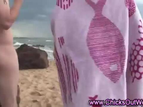Real amateurs naked outdoor beach play